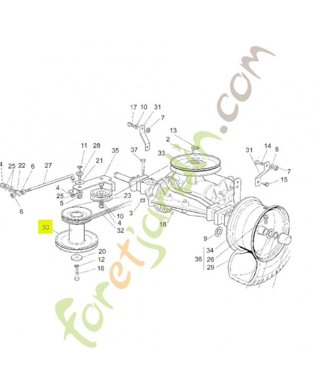 Poulie Honda référence CG27604003H1 et CG27604003H1