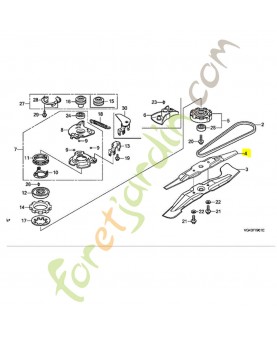Lame, tournante superieur réf. Honda 72531VL0N50