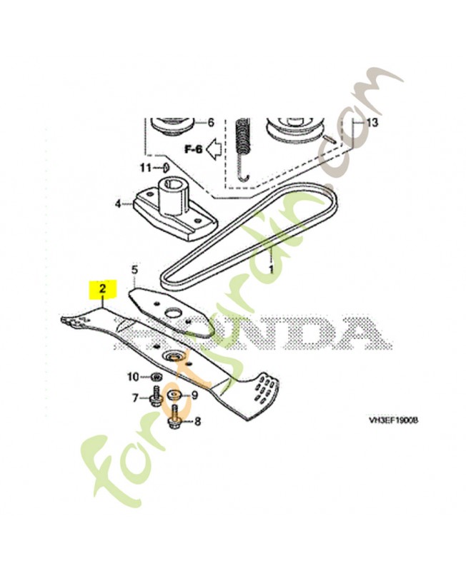 Lame de rotor réf. Honda 72511VH4R50