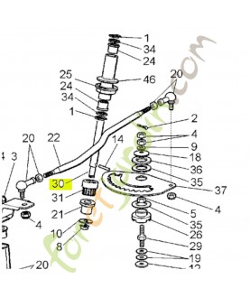 Tube de direction Réf. Honda CG25520002H1 et CG25520002H0