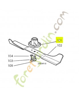 Support de lame Réf. Honda CG22463186H2 et CG22463186H1