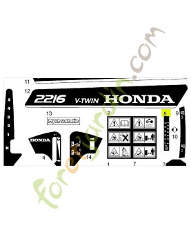 Autocollant Réf. Honda CG14357905H1 et CG14357905H0