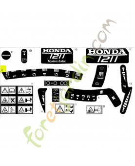 Autocollant Réf. Honda CG14357427H0 et CG14357427H1