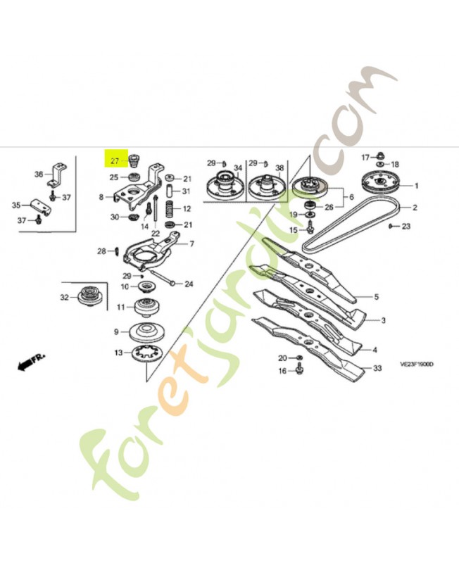 Collier Réf. Honda 91551-VE1-R41 et 91551-VE1-R40