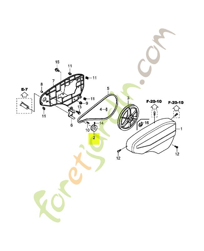 Poulie de commande- Réf. Honda 80040V40003