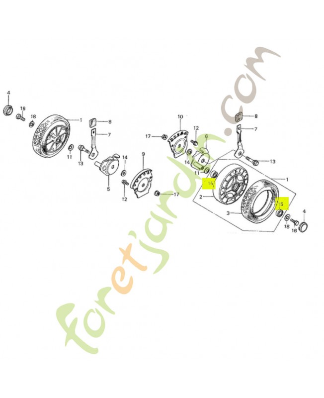Roulement  à bille Réf. Honda 91102-960-003 et 91102-960-010
