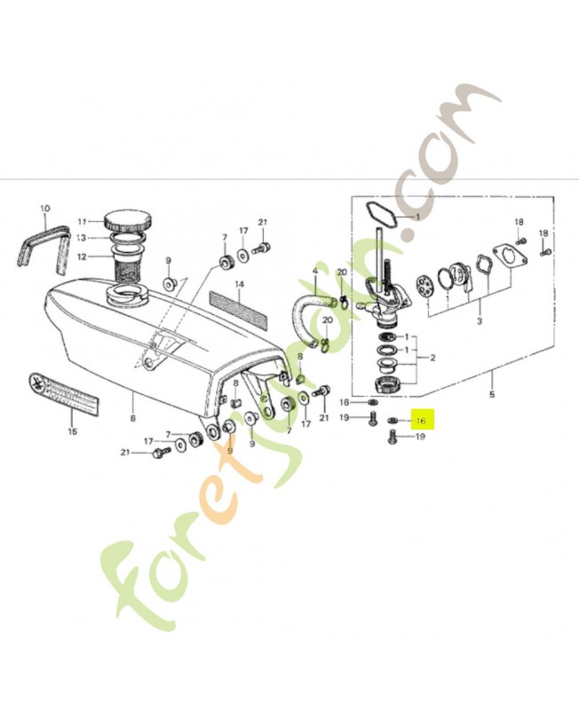 Joint de fibre 6MM Réf. Honda 90445-700-000 et 90445-700-011