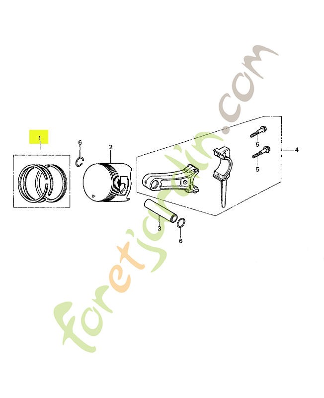 Jeu de segments- Réf. Honda 13013ZH7004