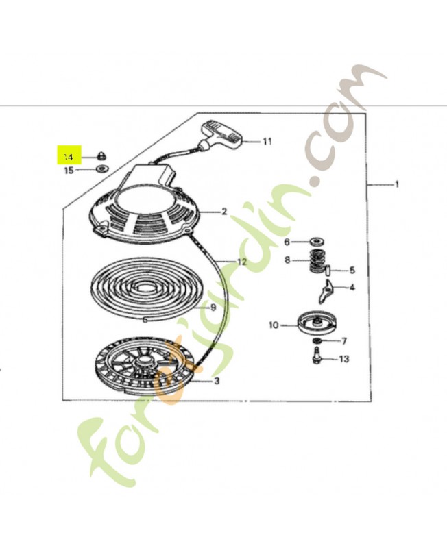 Ecrou 5MM Réf. Honda 90105-MB9-870 et 90106-MB9-871