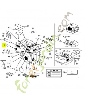 Etiquette starter Réf. Honda 87528-733-E91 et 87528-733-E90