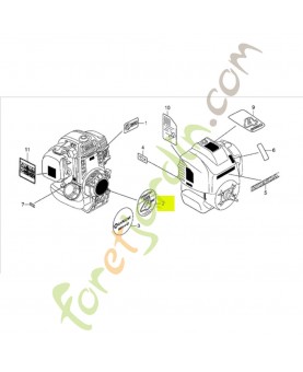 Etiquette Réf. Honda 87521-Z3E-G41 et 87521Z3EG42