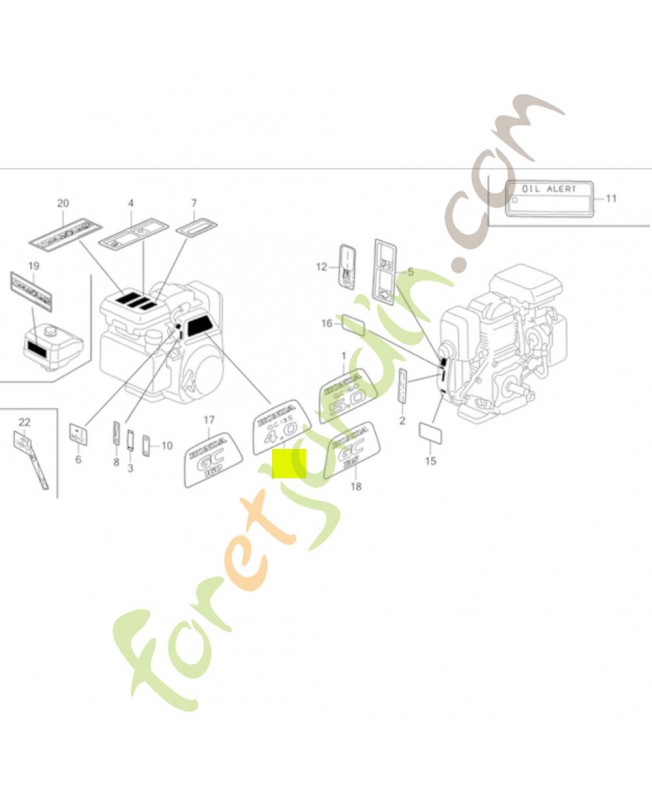 Embleme Réf. Honda 87101-ZL9-020 et 87101-ZL9-010