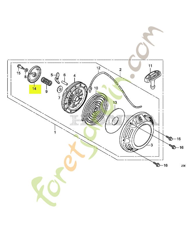Couvercle- Réf. Honda 28474Z1BD10