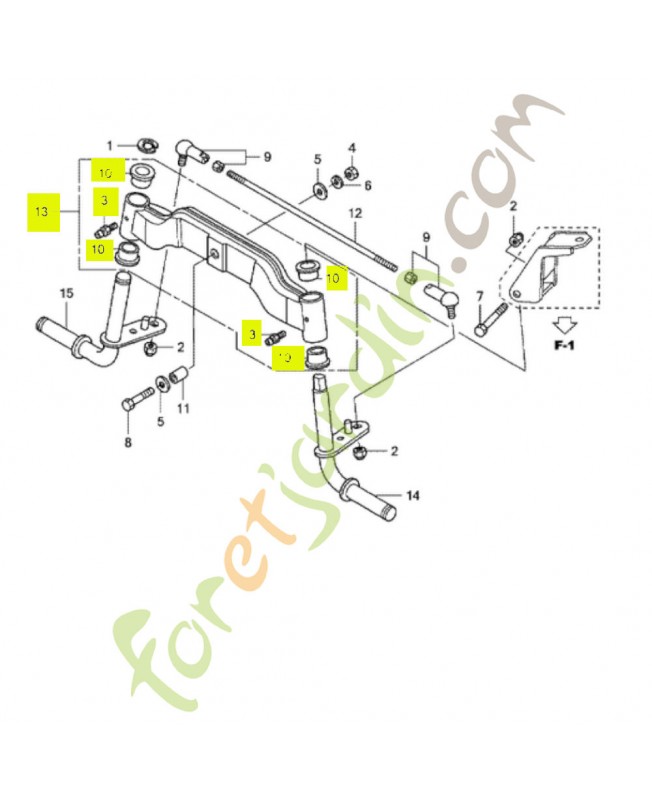 Axe Réf. Honda 80526-VK1-003 et CG82034001H3