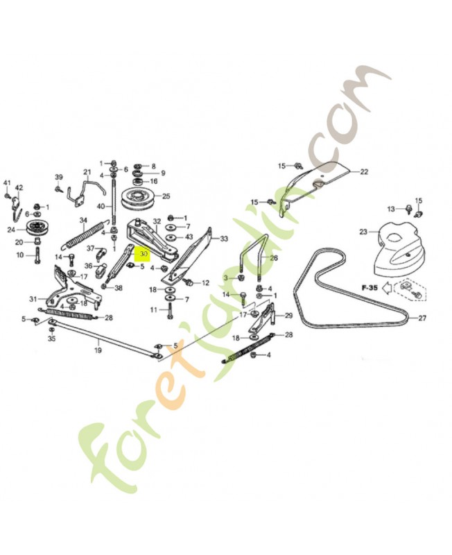 Tige Réf. Honda 80506-VK1-003 et CG82000499H0