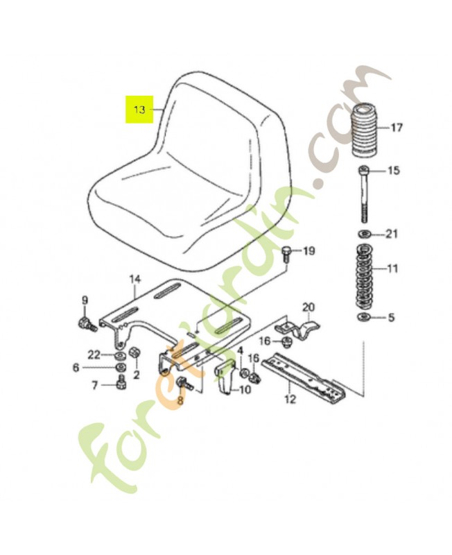 Siège  Réf. Honda 80414-VK1-003 et 80414-VK1-013