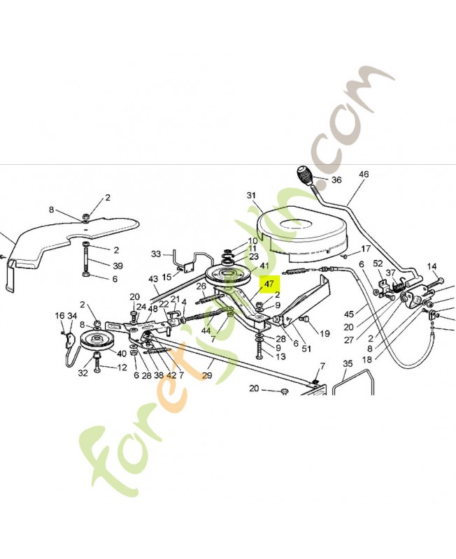 Levier  Réf. Honda 80408-Y09-003 et CG82318141H1