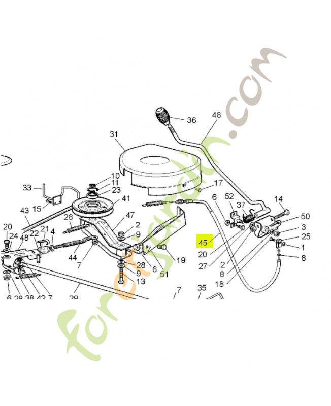 Cable Réf. Honda CG82004604H3 et 80397-Y09-003