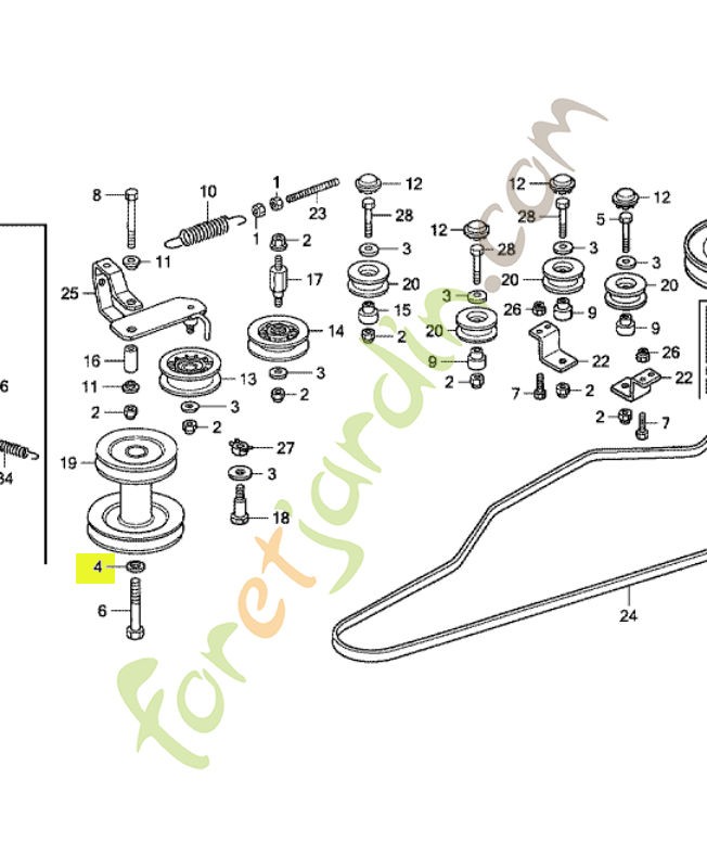 Rondelle réf. Honda 80042Y09003