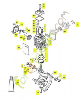 Bloc Moteur Ø 38 mm référence 4180-020-0202 - Pièce de détachée Sithl / Vicking