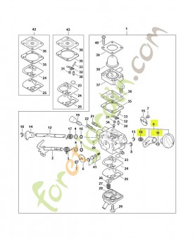 Jeu de pièces levier de volet de starter référence Z000-042-K001 - Pièce détachée Stihl / Vicking