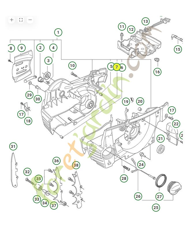 Goujon de guide référence 537051301 - Pièce de détachée Husqvarna