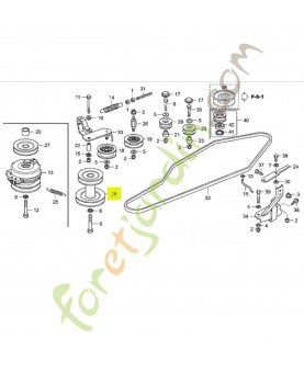 Poulie Réf. Honda 80391-VK1-003 et CG25601568H0