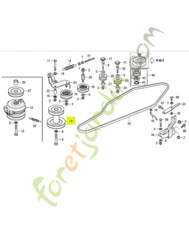 Poulie Réf. Honda 80391-VK1-003 et CG25601568H0