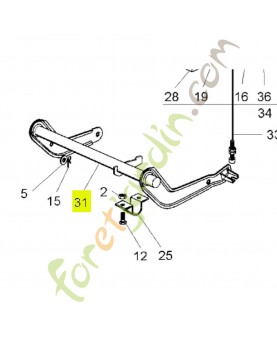 Axe Réf. Honda 80386-Y09-003 et CG82000381H2