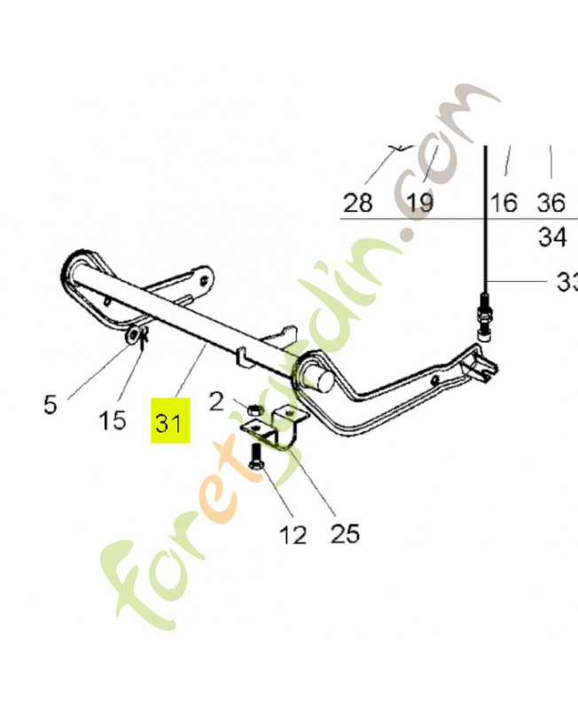 Axe Réf. Honda 80386-Y09-003 et CG82000381H2