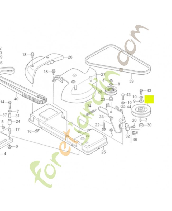 Poulie Réf. Honda 80384-VK1-003 et CG25601549H0