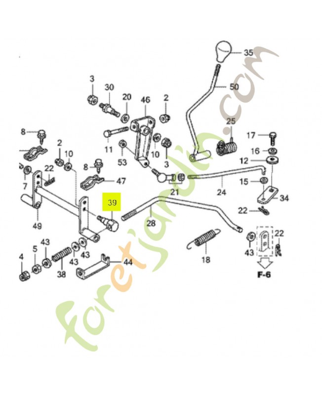 Axe Réf. Honda CG25510062H0 et 80348-VK1-003