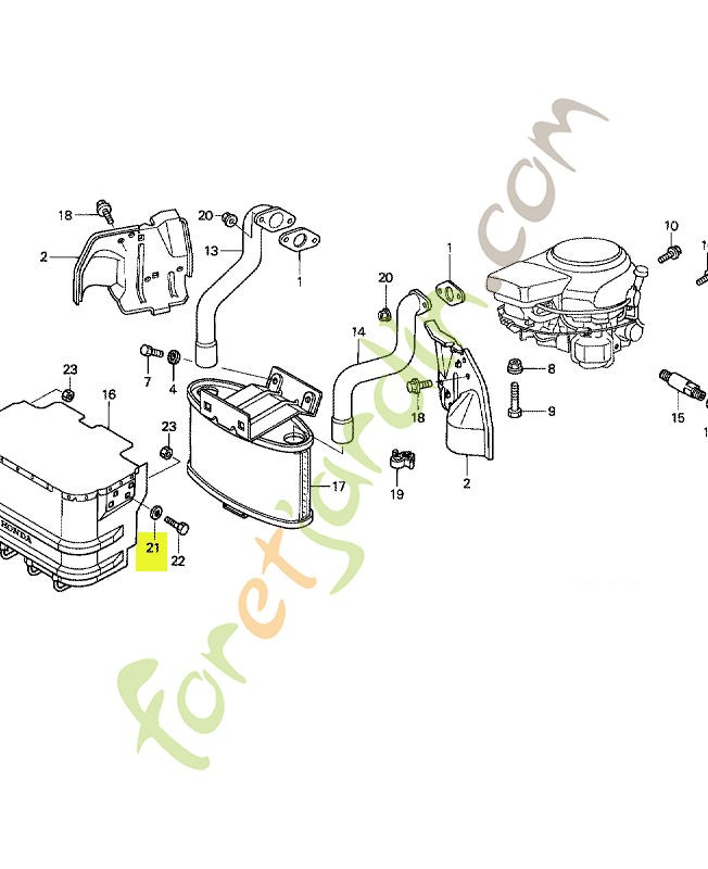 Entretoise réf. Honda 80043Y09003