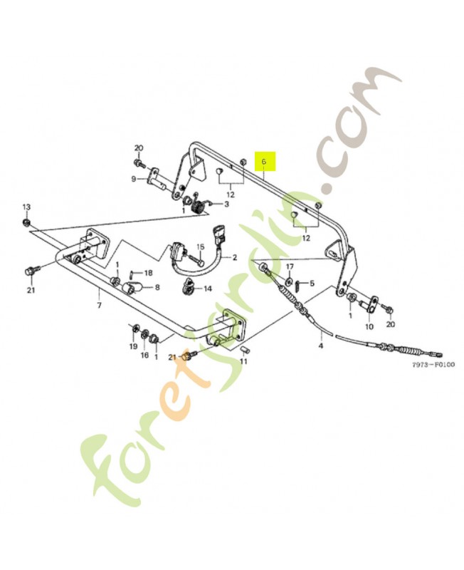 Levier Réf. Honda 80300-797-013 et 80300-797-003