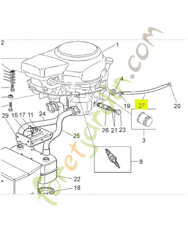 Tuyau essence  Réf. Honda 80295-Y09-003 et CG25869027H0