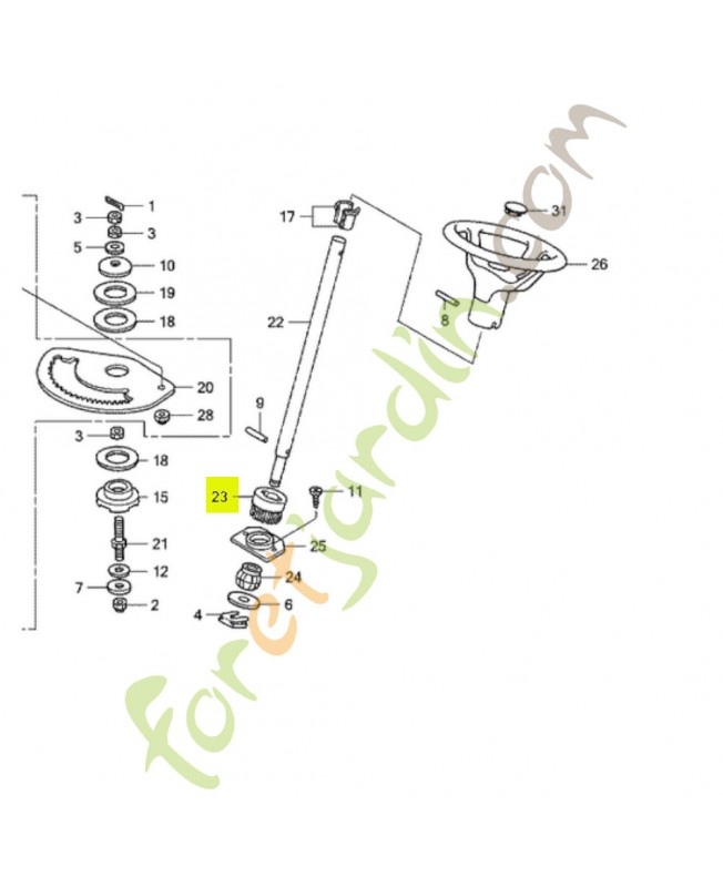 Pignon  Réf. Honda CG25735507H0 et 80275-Y09-003