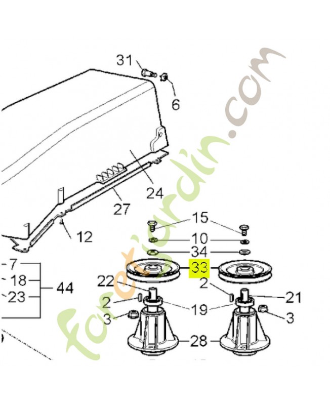 Poulie  Réf. Honda 80259-Y09-003 et CG25601563H0