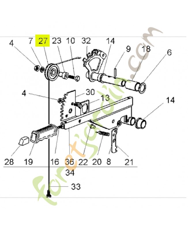 Poulie  Réf. Honda 80257-Y09-003 et CG25601557H0