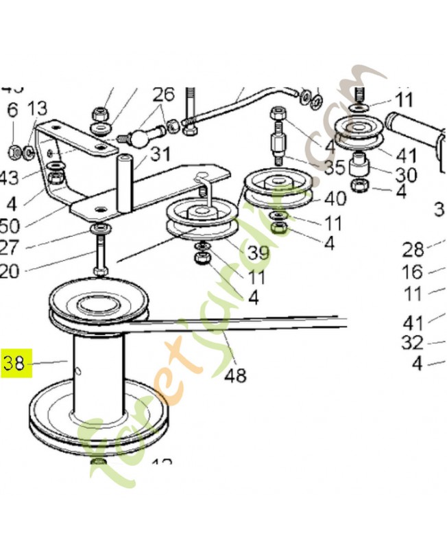 Poulie  Réf. Honda 80254-Y09-003 et CG25601547H1
