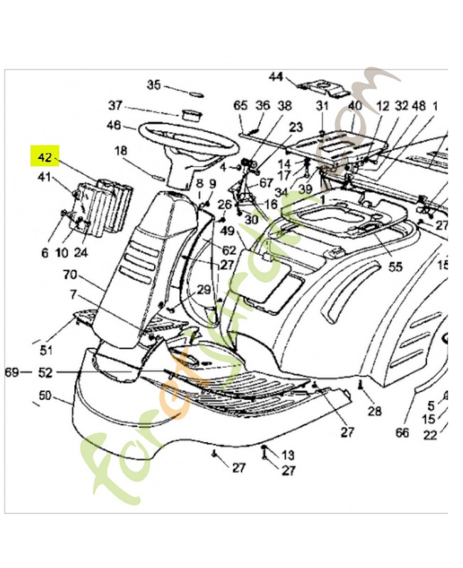 Protection interieur  Réf. Honda 80251-Y09-003 et CG25600021H1