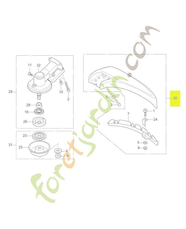 Ensemble de déflecteur réf honda 80089VJ5013