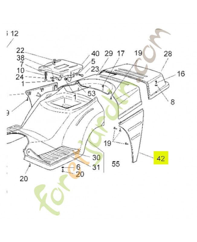 Protection  Réf. Honda CG25600019H0 et 80250-Y09-003