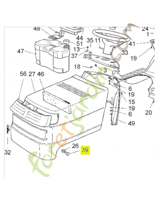 Axe  Réf. Honda CG25510023H1 et 80228-Y09-003