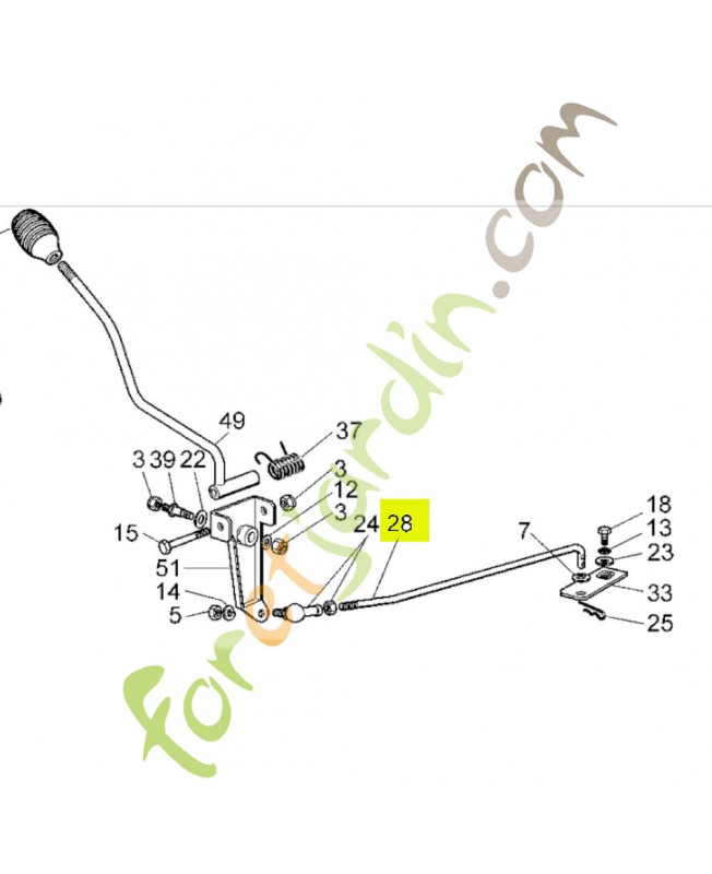 Tige  Réf. Honda CG25033037H0 et 80219-VK1-003