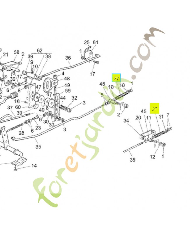 Ressort  Réf. Honda CG25430212H1 et 80214-Y09-003