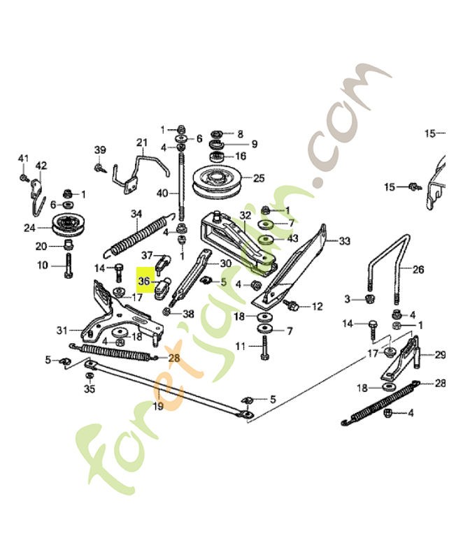 Fourchette réf honda 80122Y09003
