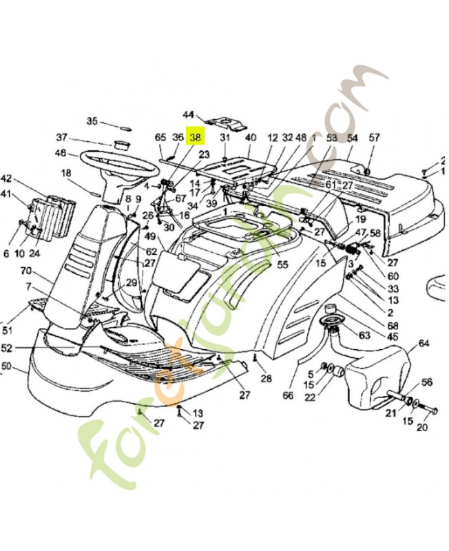 Poignée Réf. Honda 80209Y09003 et CG25394501H0