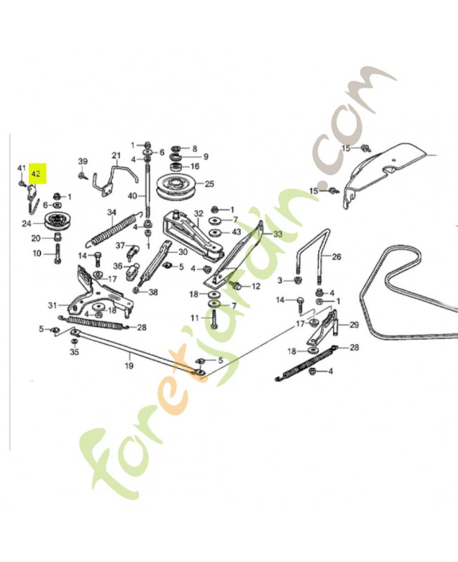 Guide courroie Honda 80202Y09003