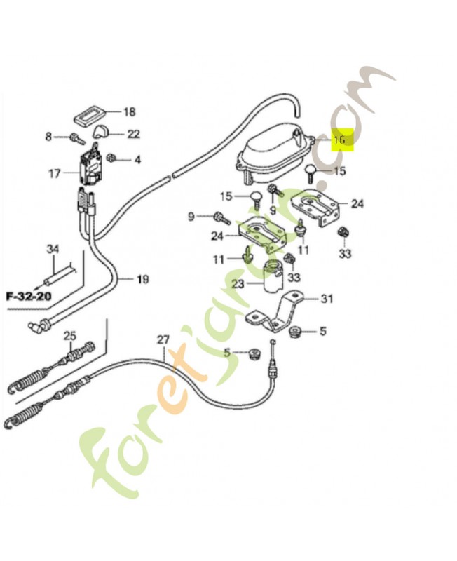 Actionneur d'embrayage Réf. Honda 80187VK1003 et 80187VK1013