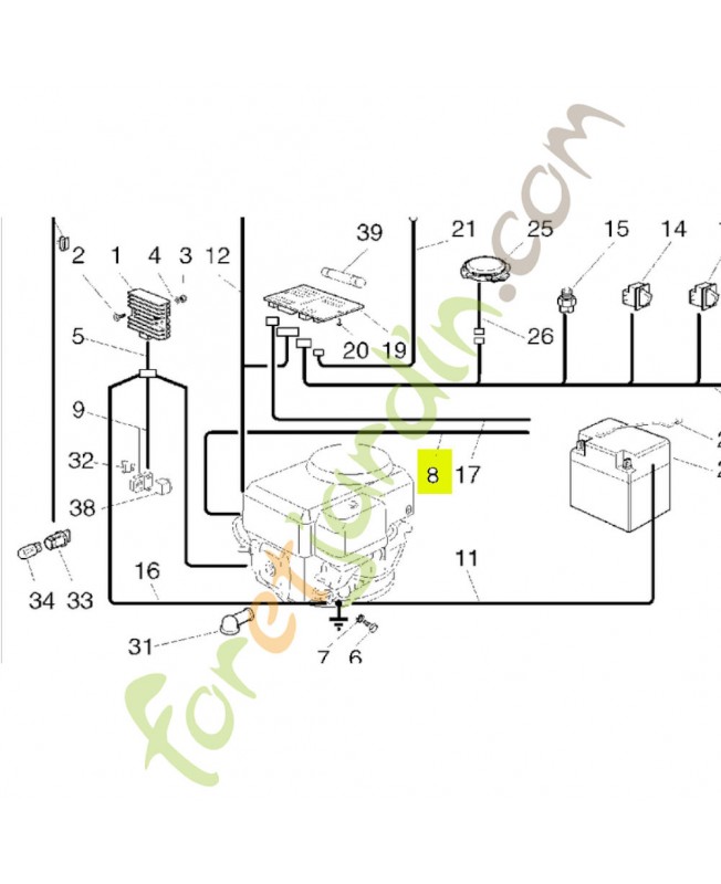 Cable  Réf. Honda 80174Y09003 et CG25065001H0